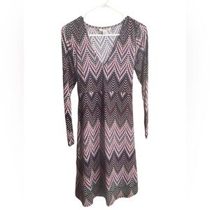 Motherhood Maternity Multicolor Chevron Dress